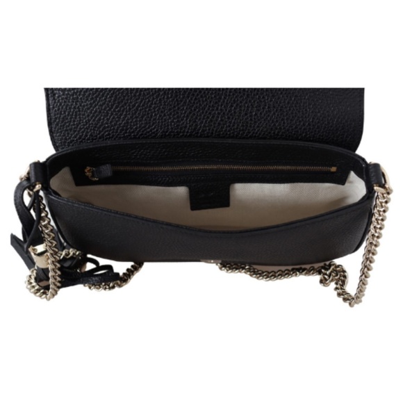 GUCCI Black Soho Disco GG Tassel Chain Crossbody Bag - Picture 3 of 4